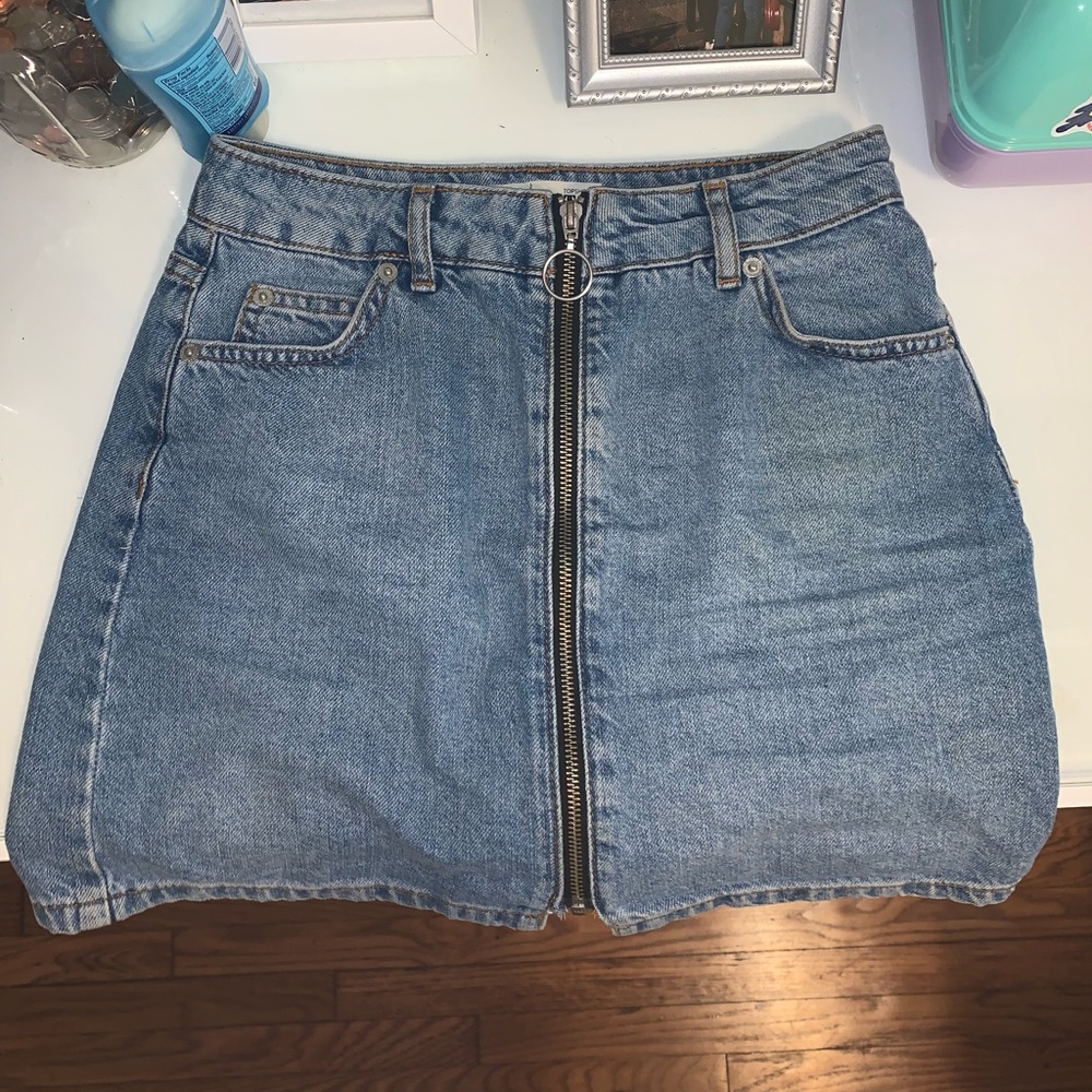 TOPSHOP MOTO ZIP UP SKIRT